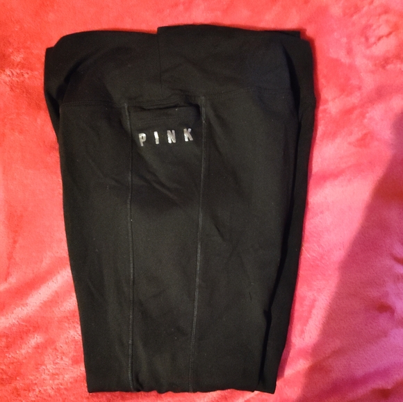 PINK Victoria's Secret Pants - PINK Victoria's Secret Black Leggings With Pockets